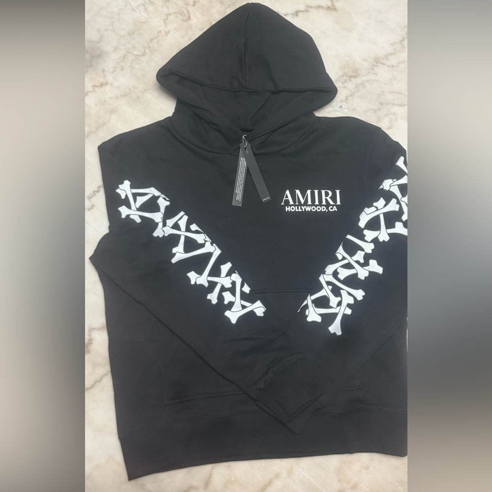 New Amiri stacked bones hoodie size M
